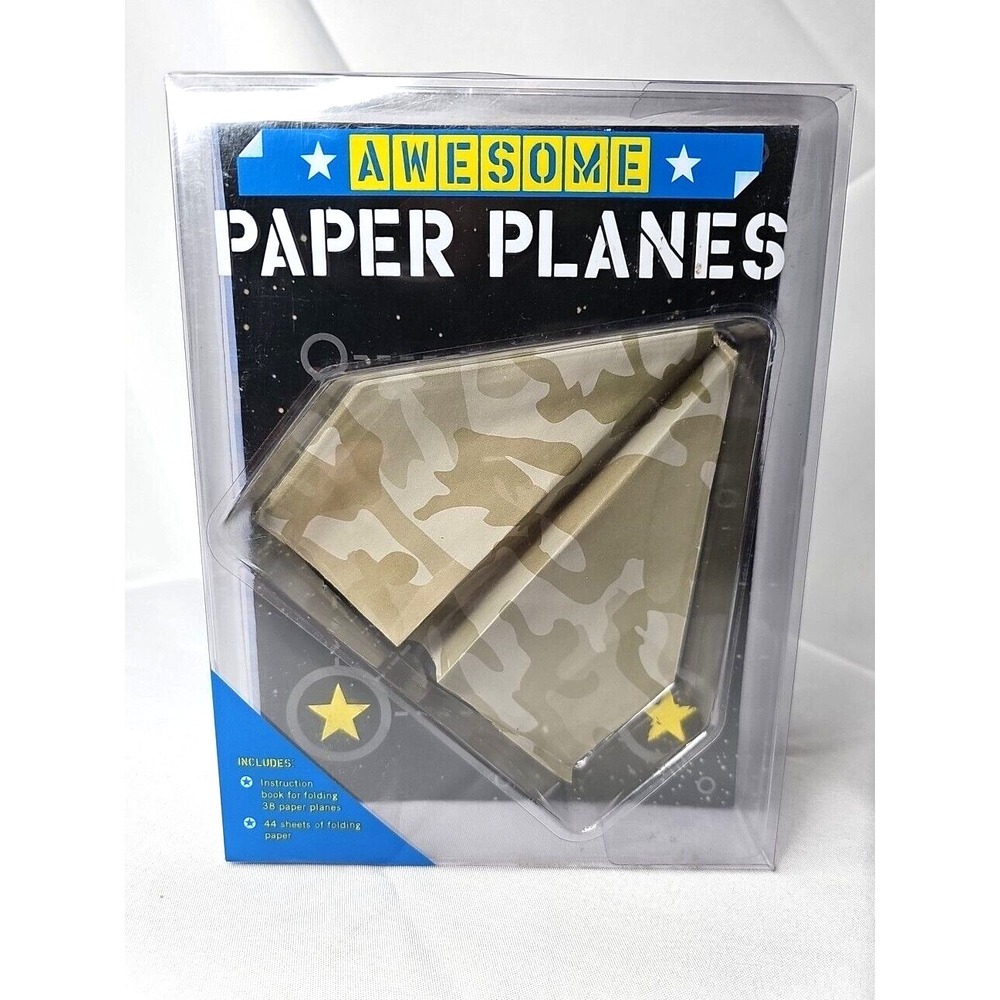 Awesome Paper‎ Planes, (44 Sheets & 38 Page Instruction Book), NEW